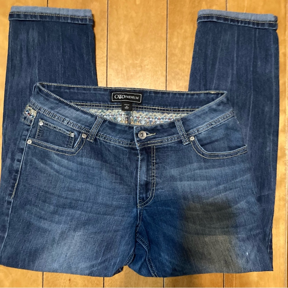 Ladies Size 14 Cato Premium Modern Blue Jean Capris